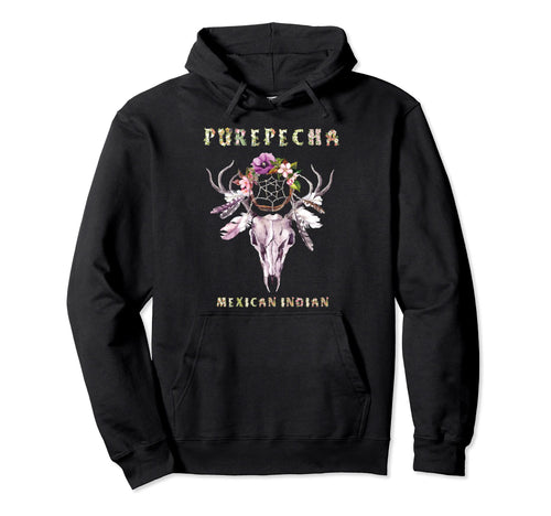 Purepecha Mexican Indian Tribe Boho Hoodie - Fun Novelty Design Men Women - T-Shirt, Sweatshirt, Hoodie