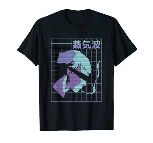 Anime Aesthetic Vaporwave Glitch Art T-Shirt - Minimalist Print Men Women - T-Shirt, Sweatshirt, Hoodie