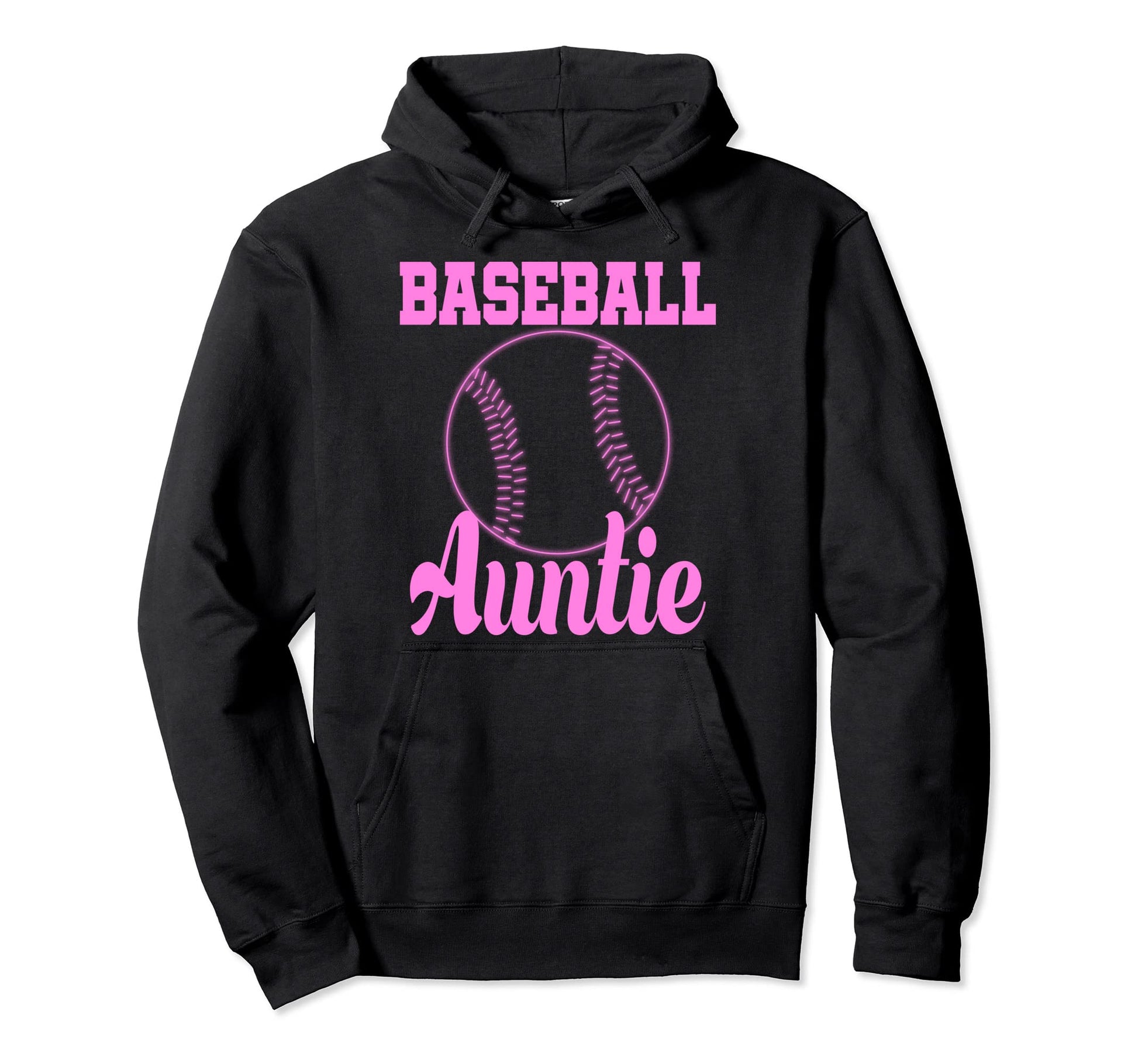 Aunt Baseball Auntie Hoodie - Unique Graphic Men Women - T-Shirt, Sweatshirt, Hoodie