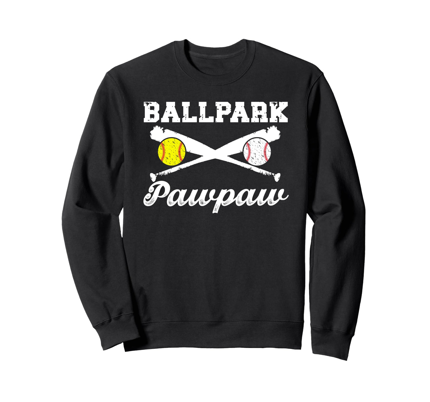 Ballpark Pawpaw Softball Baseball Sweatshirt - Novelty Apparel for Adults - T-Shirt, Sweatshirt, Hoodie