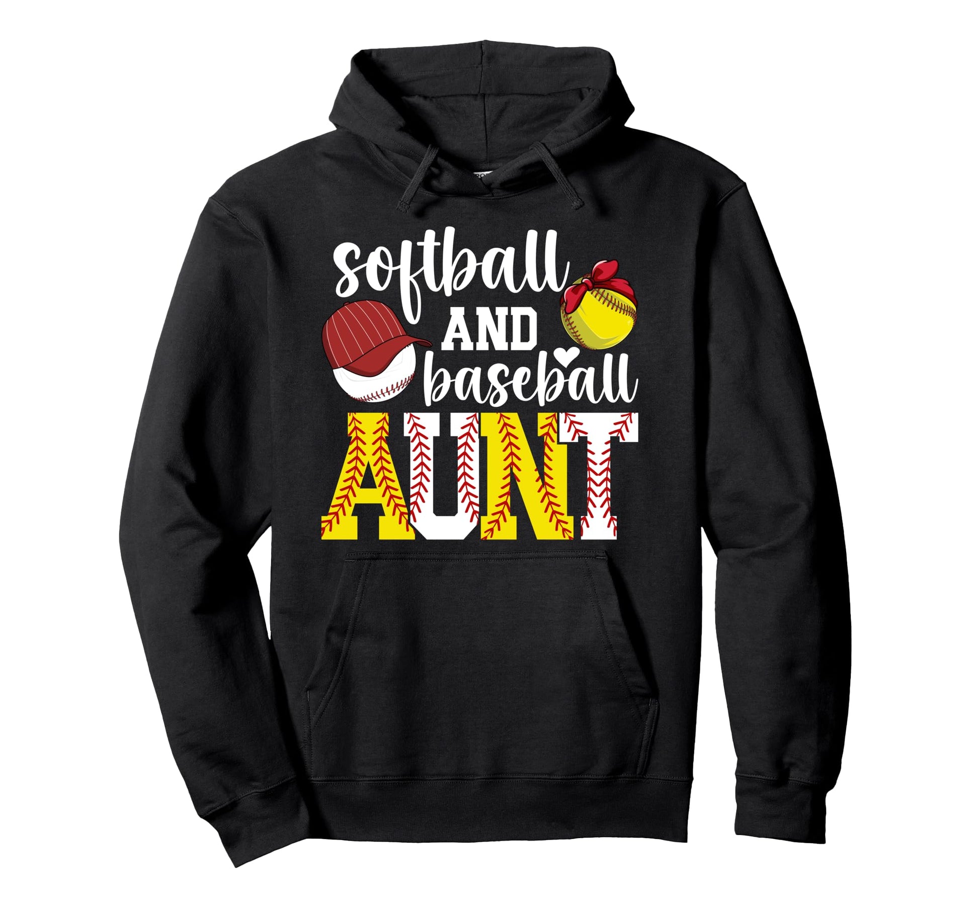 Softball And Baseball Aunt Baseball Hoodie - Novelty Apparel Unisex - T-Shirt, Sweatshirt, Hoodie
