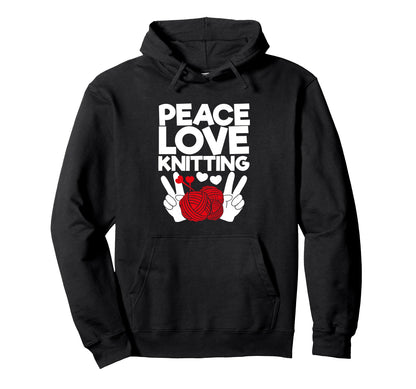 Knitting Lover Knitter Crocheting Hoodie - Aesthetic Graphic for Adults - T-Shirt, Sweatshirt, Hoodie