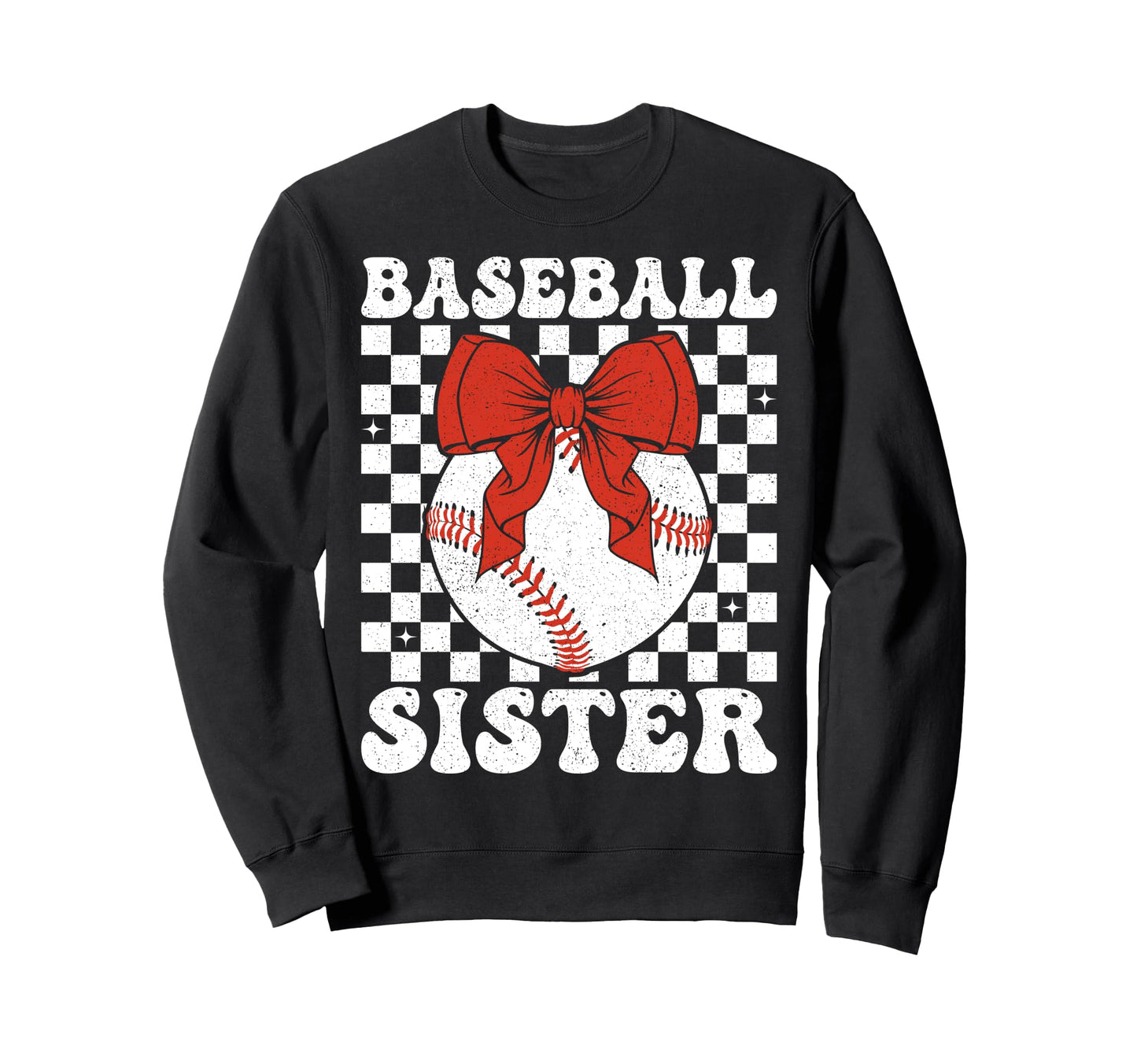 Baseball Sister Coquette Bow Sport Sweatshirt - Streetwear Style Unisex - T-Shirt, Sweatshirt, Hoodie