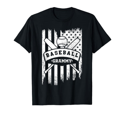 Baseball Grammy Usa American Flag T-Shirt - Casual Everyday Wear Men Women - T-Shirt, Sweatshirt, Hoodie