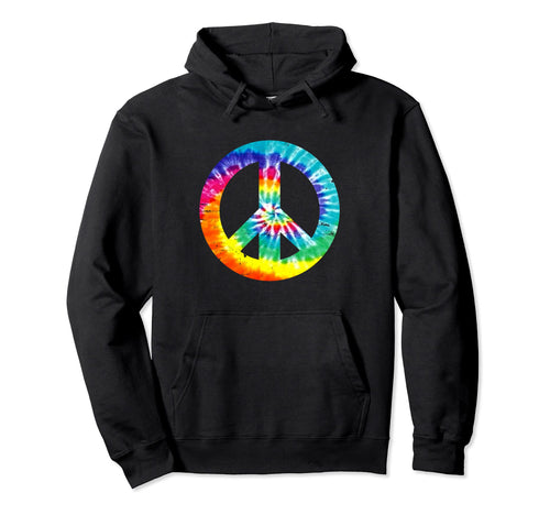 Peace Sign Love 60S 70S Tie Dye Funny Hoodie - Novelty Apparel Unisex - T-Shirt, Sweatshirt, Hoodie