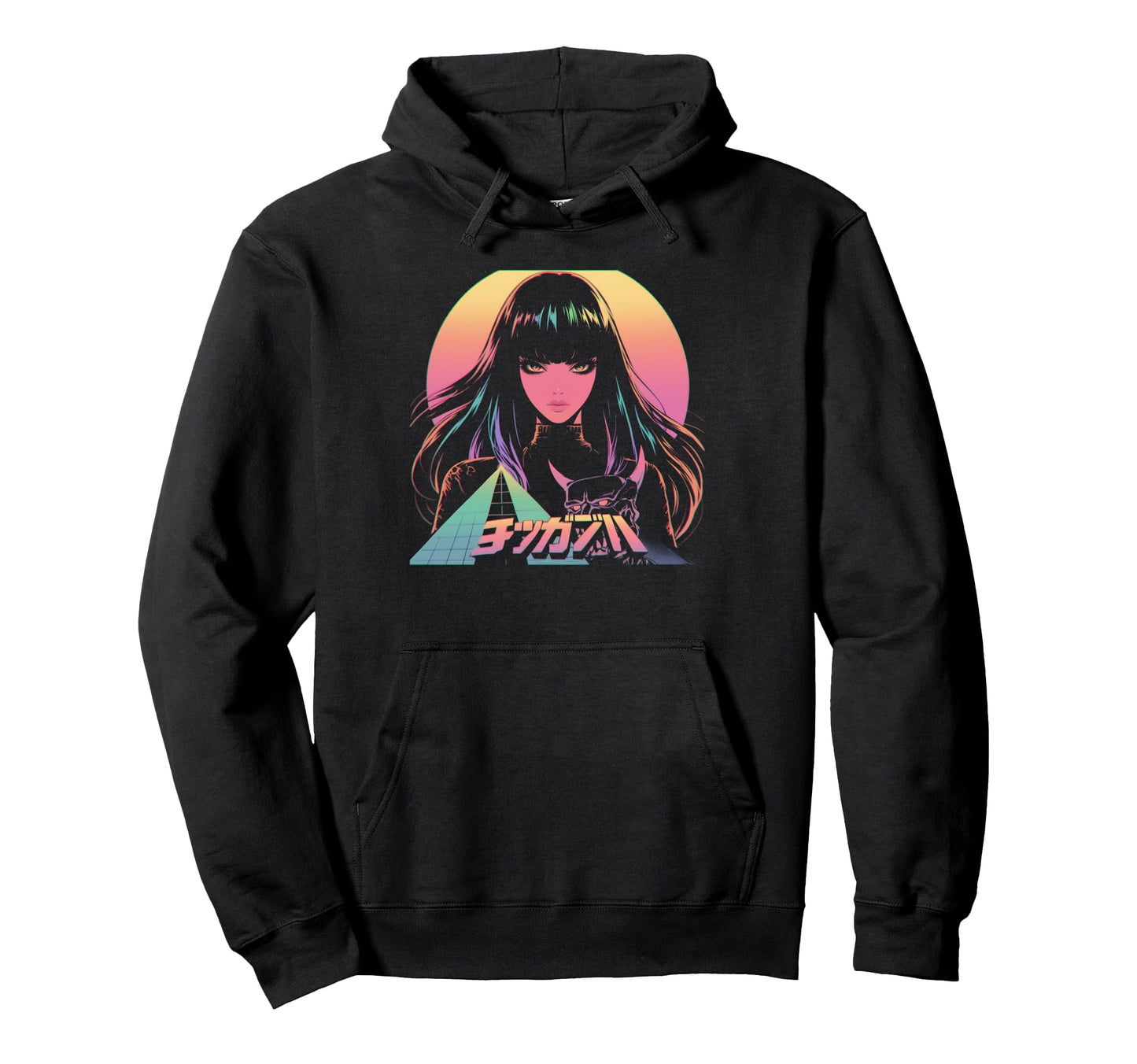 Goth Grunge Demon Anime Waifu Horror Hoodie - Aesthetic Graphic Men Women - T-Shirt, Sweatshirt, Hoodie