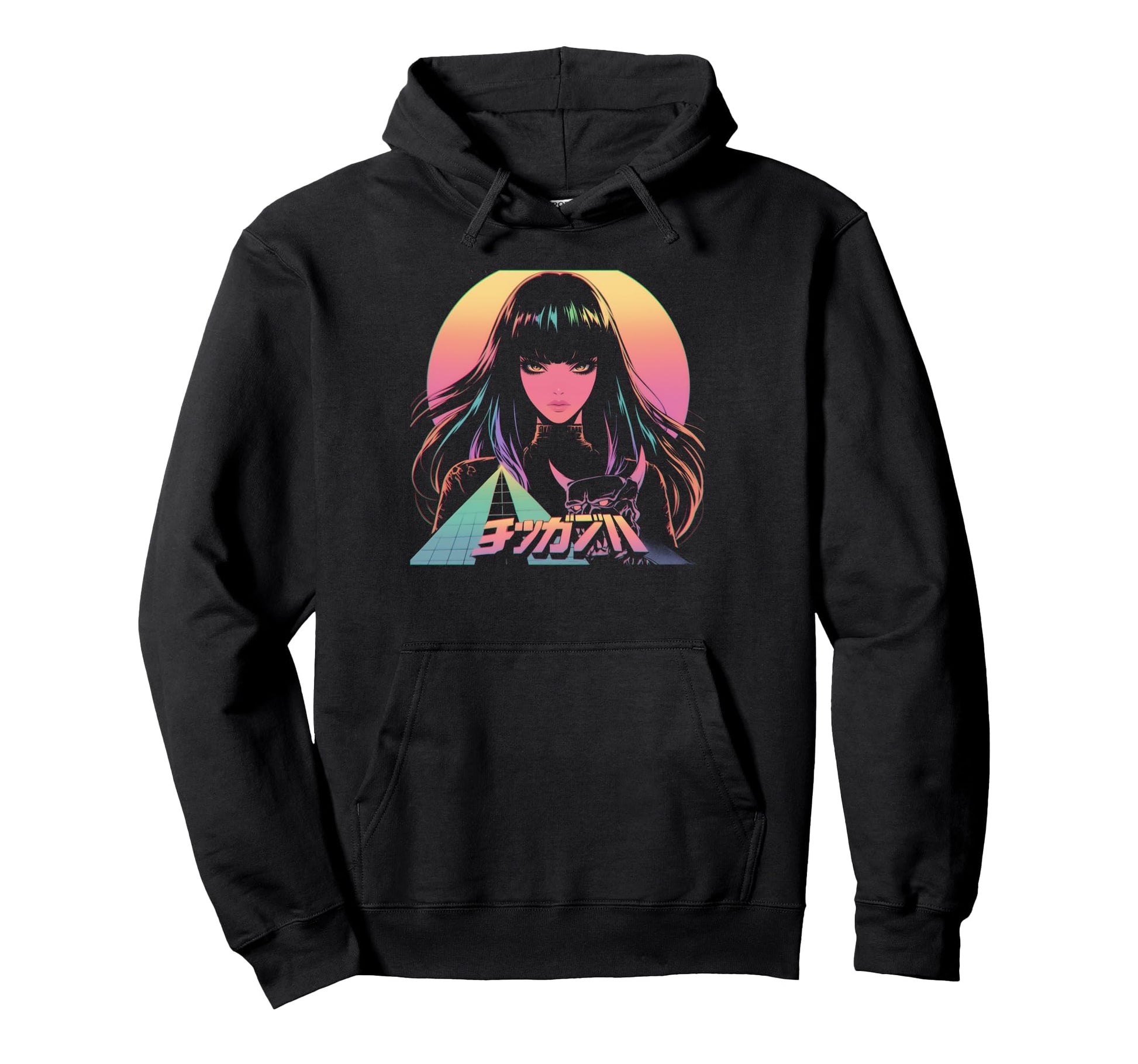 Goth Grunge Demon Anime Waifu Horror Hoodie - Aesthetic Graphic Men Women - T-Shirt, Sweatshirt, Hoodie