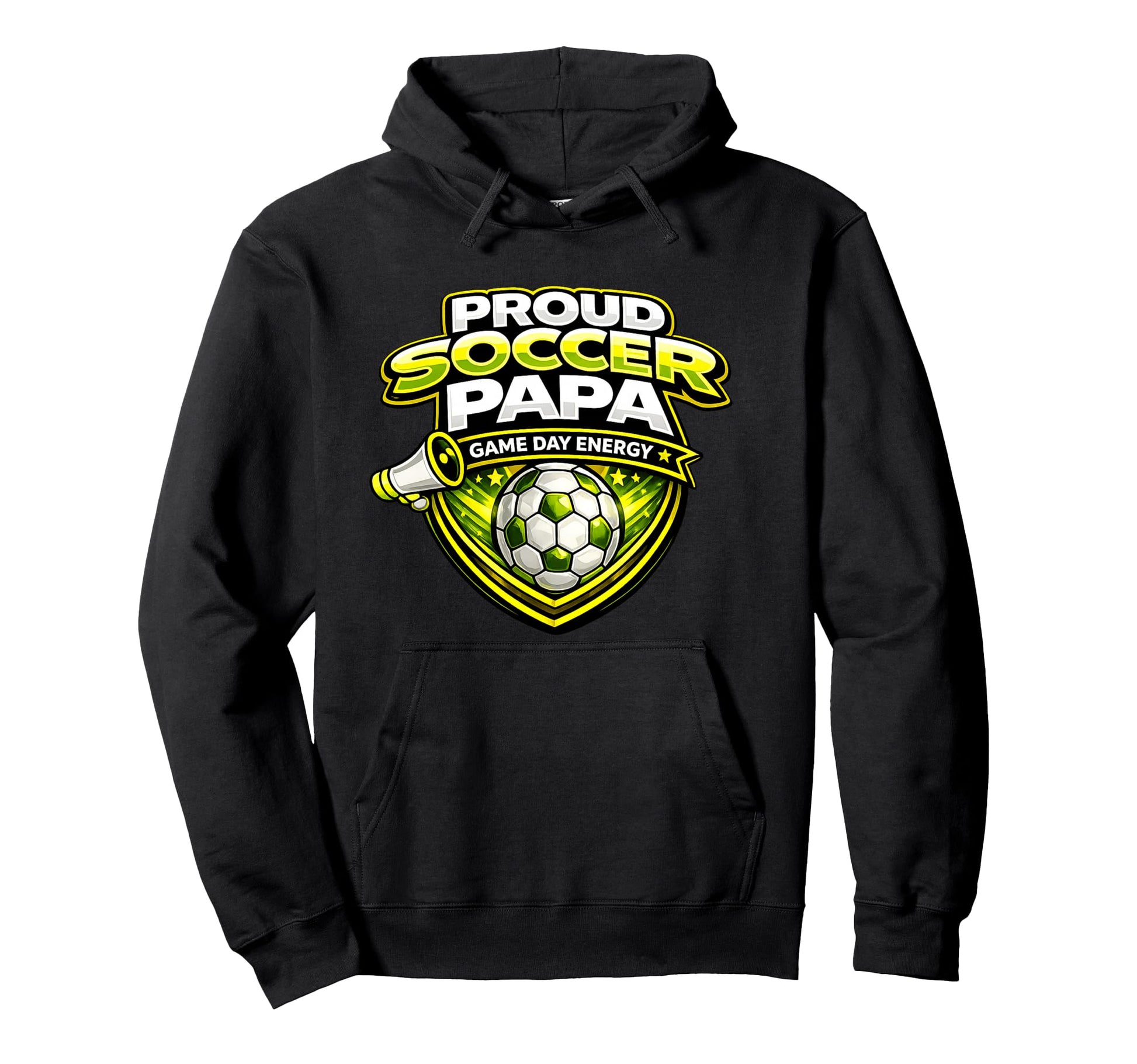 Soccer Papa Funny Proud Game Day Hoodie - Fun Novelty Design Men Women - T-Shirt, Sweatshirt, Hoodie