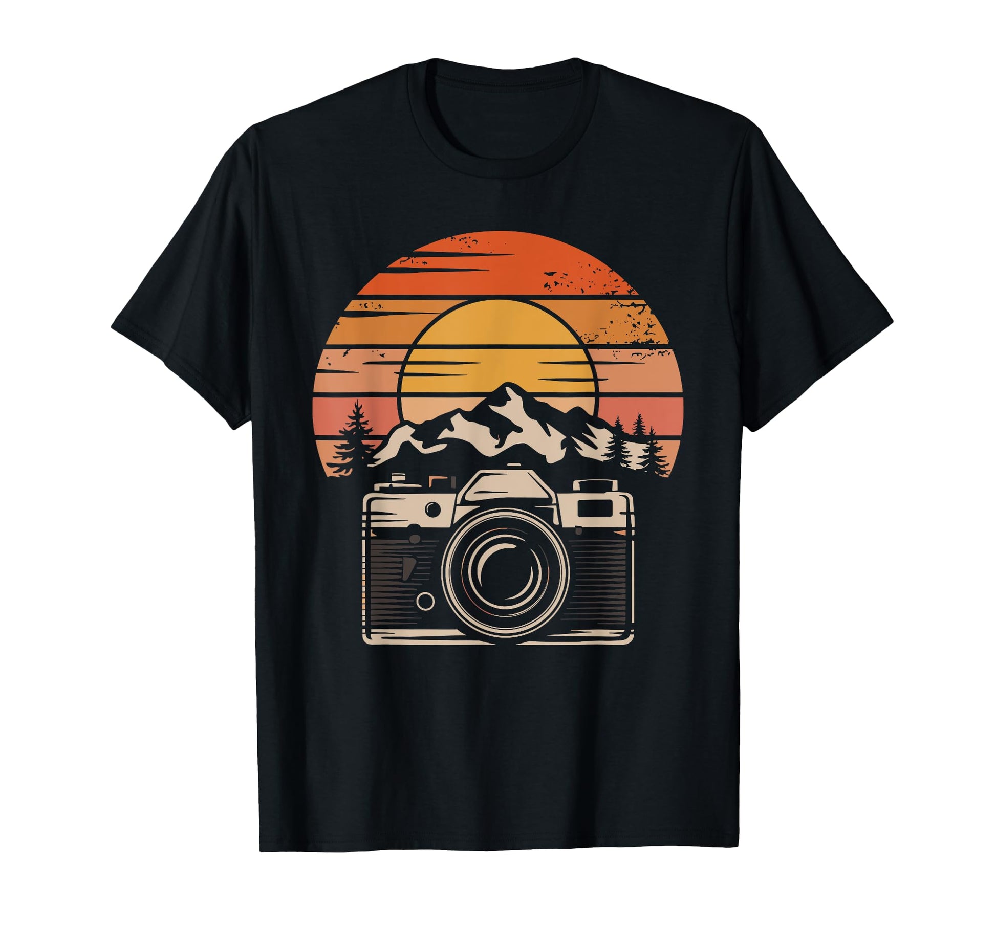 Photography Camera Sunset Photographer T-Shirt - Minimalist Print Unisex - T-Shirt, Sweatshirt, Hoodie