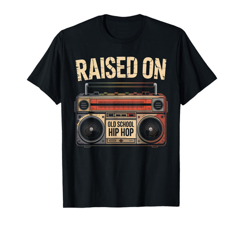 90S Hip Hop Boombox Music Old School Hip T-Shirt - Minimalist Print Unisex - T-Shirt, Sweatshirt, Hoodie