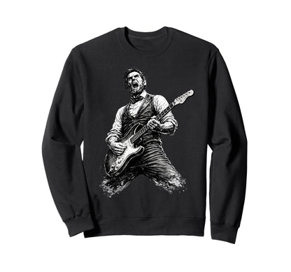 Abraham Lincoln Playing Guitar Funny Sweatshirt - Streetwear Style Unisex - T-Shirt, Sweatshirt, Hoodie