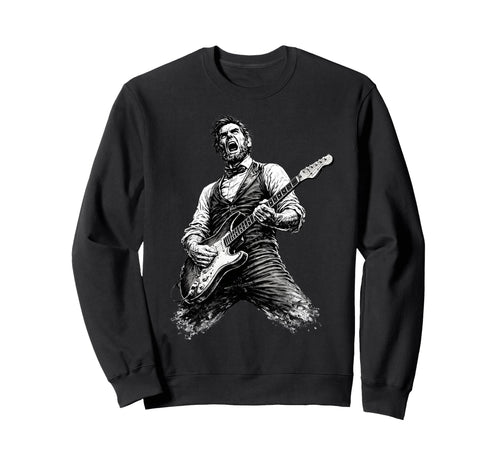 Abraham Lincoln Playing Guitar Funny Sweatshirt - Streetwear Style Unisex - T-Shirt, Sweatshirt, Hoodie