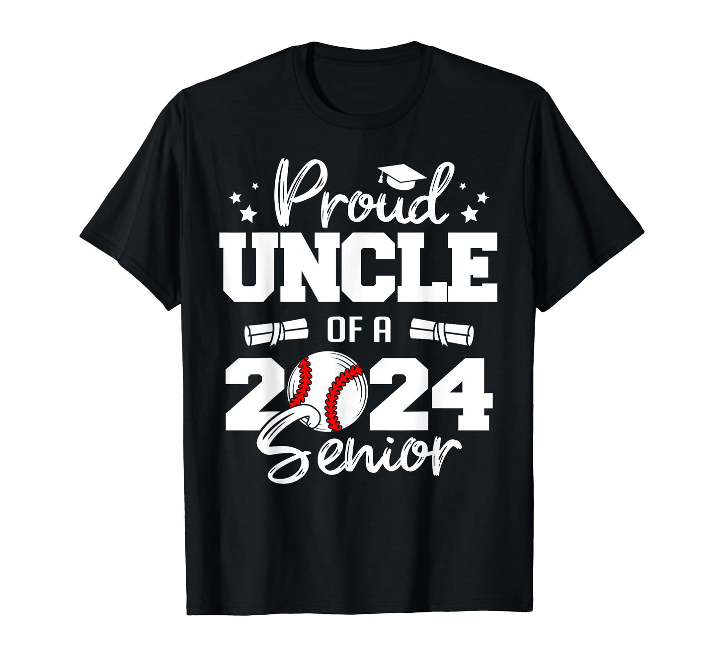 Proud Uncle 2024 Senior Funny T-Shirt - Custom Art Print Men Women - T-Shirt, Sweatshirt, Hoodie