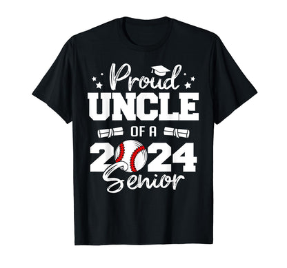 Proud Uncle 2024 Senior Funny T-Shirt - Custom Art Print Men Women - T-Shirt, Sweatshirt, Hoodie