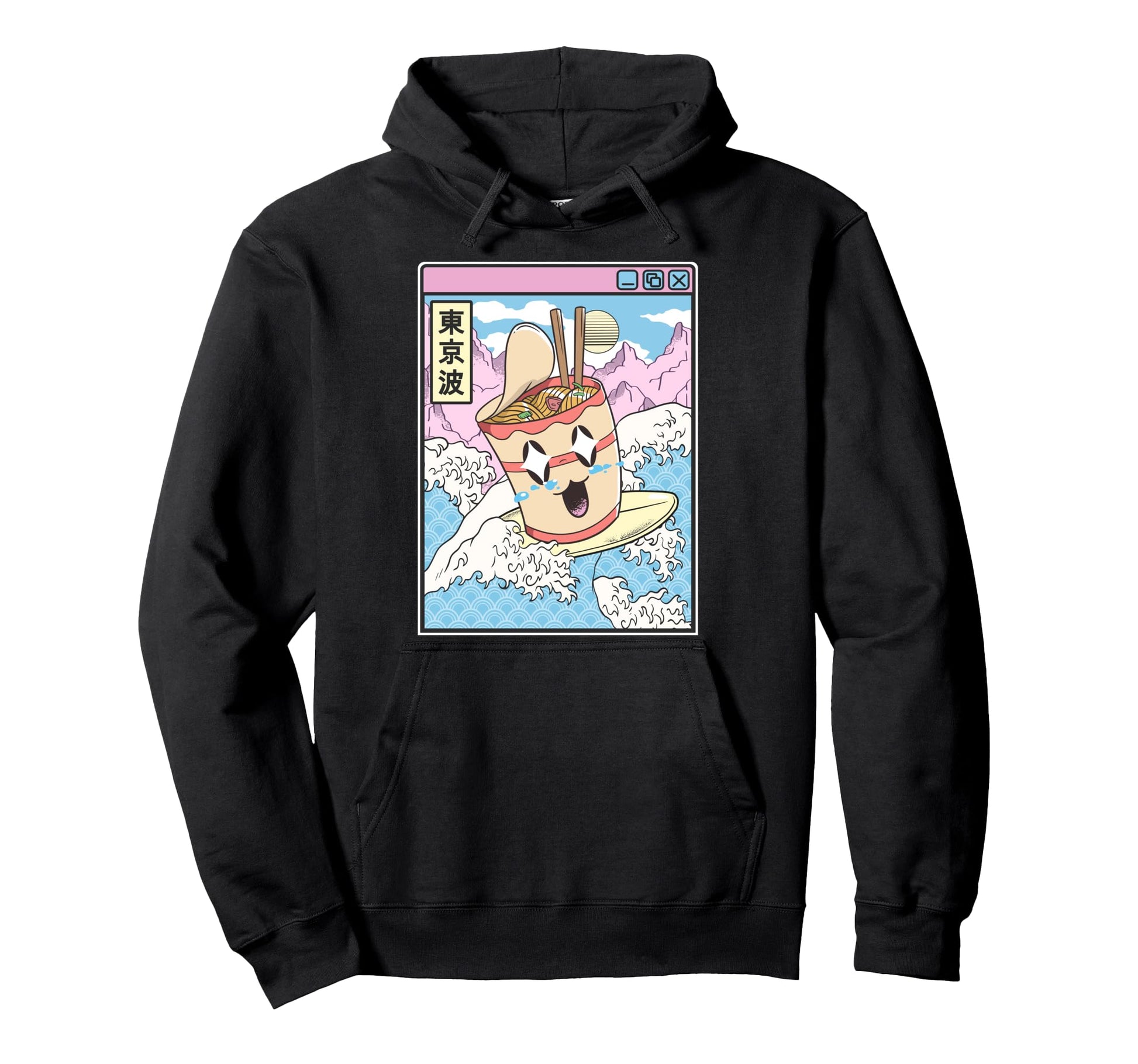 Instant Ramen Noodles Surfing Hoodie - Casual Everyday Wear Unisex - T-Shirt, Sweatshirt, Hoodie
