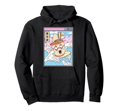 Instant Ramen Noodles Surfing Hoodie - Casual Everyday Wear Unisex - T-Shirt, Sweatshirt, Hoodie