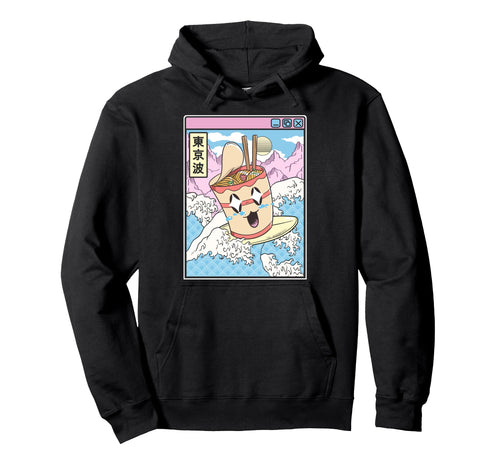 Instant Ramen Noodles Surfing Hoodie - Casual Everyday Wear Unisex - T-Shirt, Sweatshirt, Hoodie