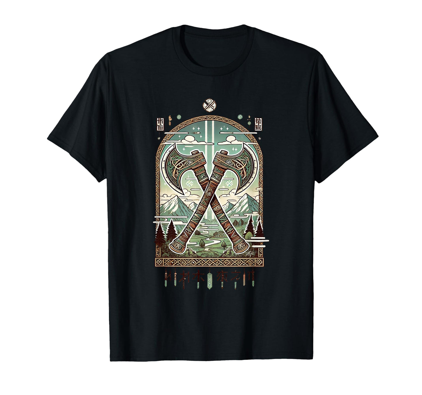 Anime Viking Axe Japanese Anime T-Shirt - Unique Graphic Men Women - T-Shirt, Sweatshirt, Hoodie