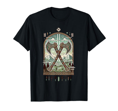 Anime Viking Axe Japanese Anime T-Shirt - Unique Graphic Men Women - T-Shirt, Sweatshirt, Hoodie