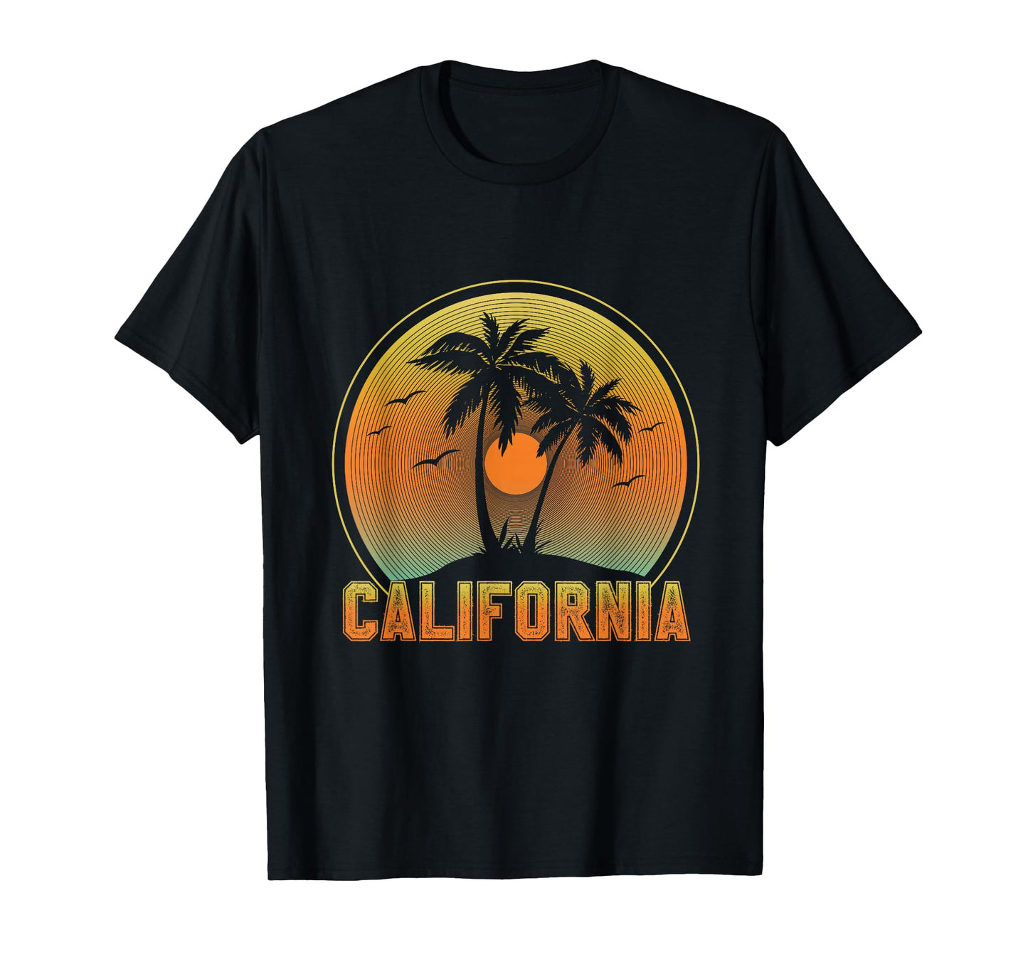 California Beach Surf Summer Palm Trees T-Shirt - Graphic Print Men Women - T-Shirt, Sweatshirt, Hoodie