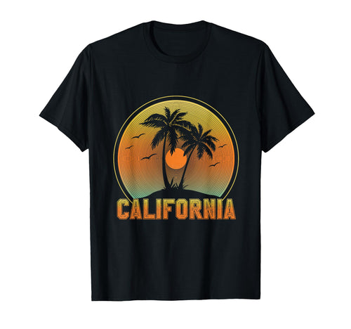 California Beach Surf Summer Palm Trees T-Shirt - Graphic Print Men Women - T-Shirt, Sweatshirt, Hoodie