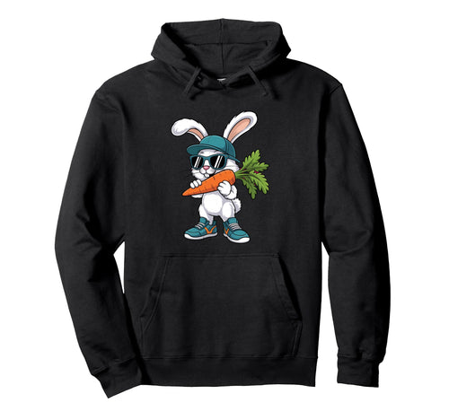 Easter Bunny Sunglasses Carrot Streetwear Hoodie - Custom Art Print Unisex - T-Shirt, Sweatshirt, Hoodie