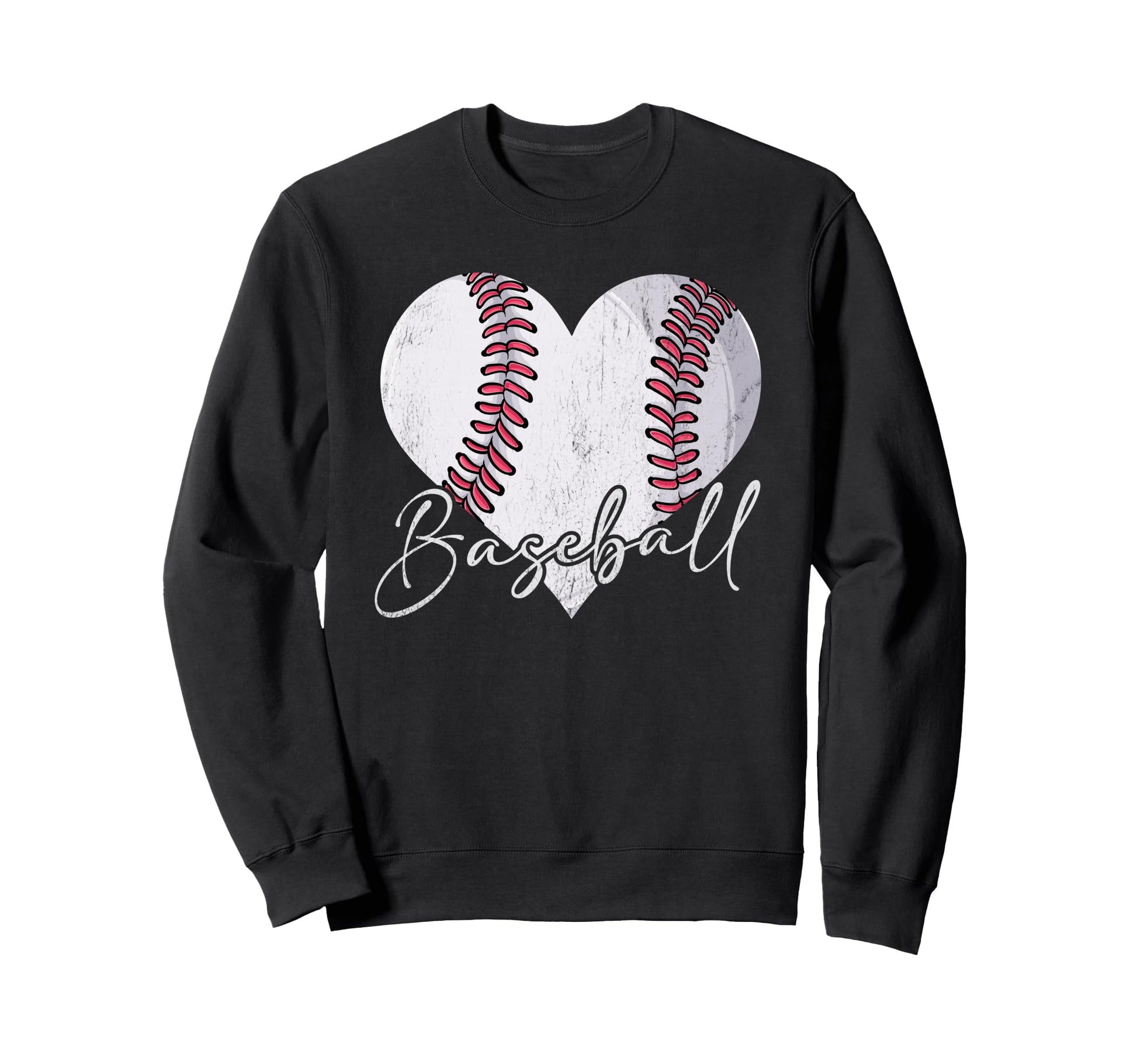 Baseball Heart Mom Grandma Mothers Sweatshirt - Graphic Print for Adults - T-Shirt, Sweatshirt, Hoodie