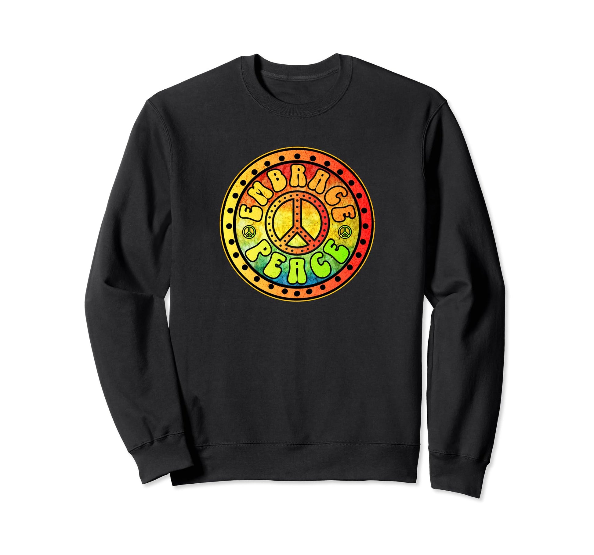 Embrace Peace Hippie Boho Peace Tie Sweatshirt - Graphic Print for Adults - T-Shirt, Sweatshirt, Hoodie