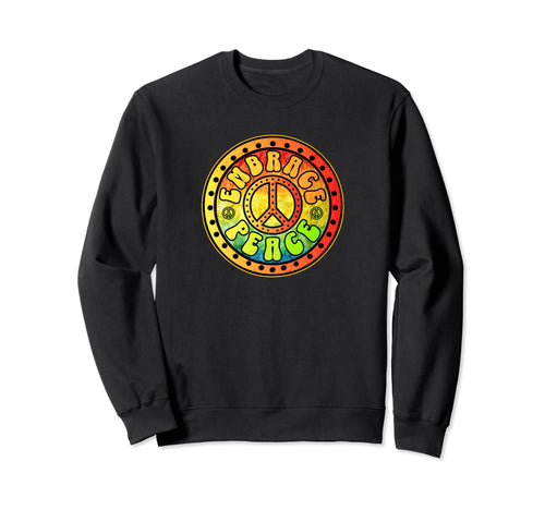 Embrace Peace Hippie Boho Peace Tie Sweatshirt - Graphic Print for Adults - T-Shirt, Sweatshirt, Hoodie
