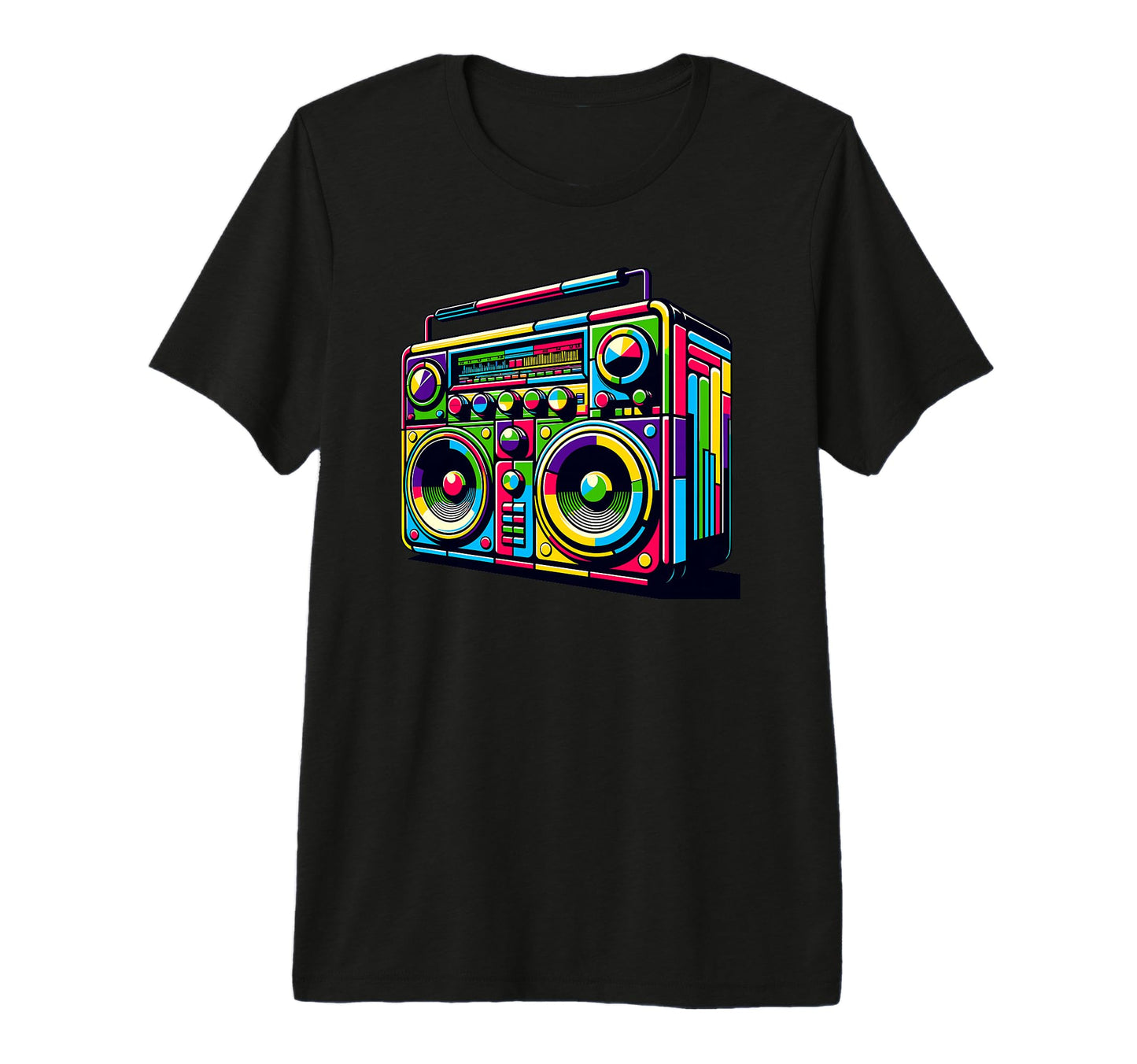 Boombox Old School 80S Music Hip Hop T-Shirt - Custom Art Print Men Women - T-Shirt, Sweatshirt, Hoodie