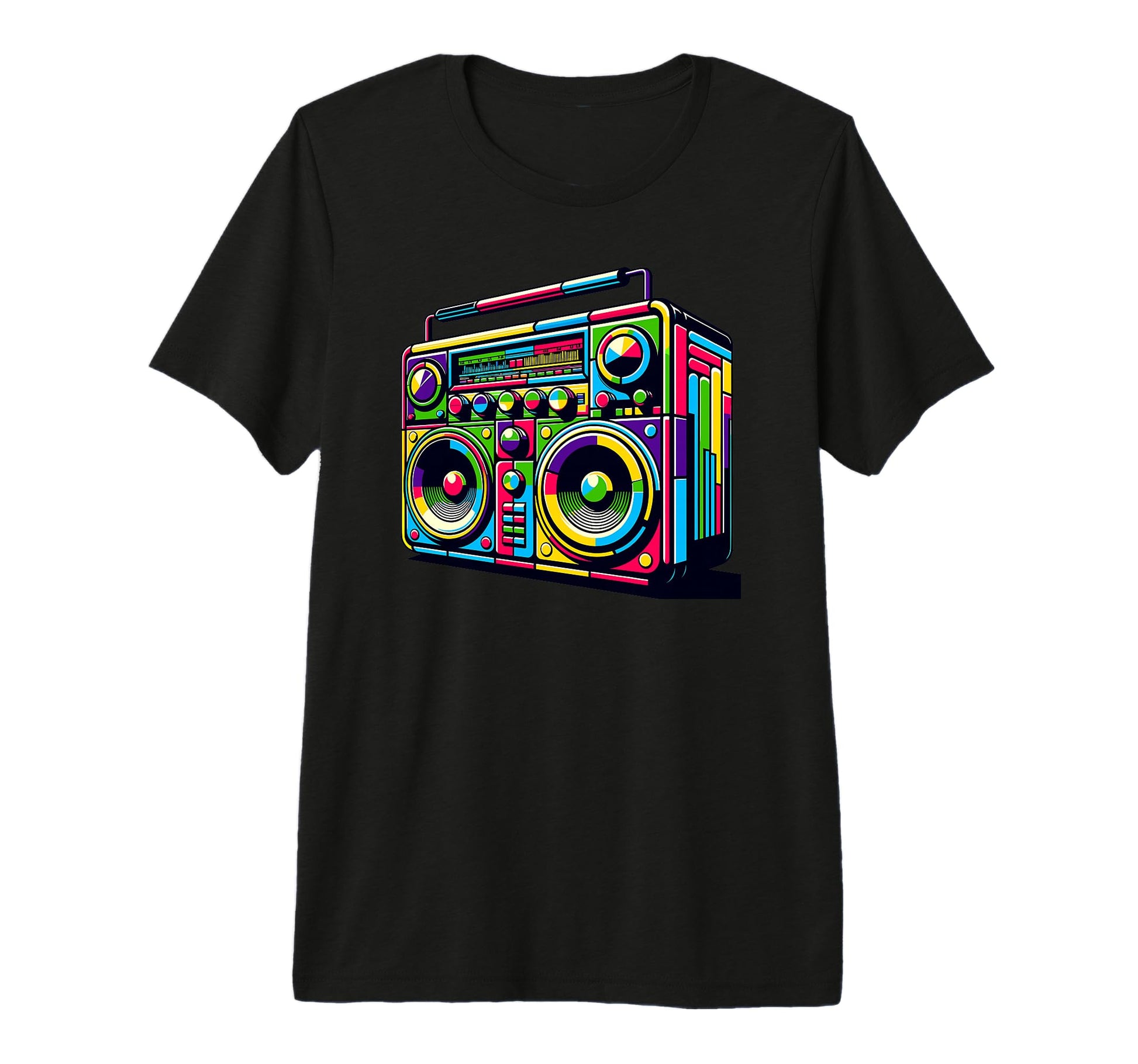 Boombox Old School 80S Music Hip Hop T-Shirt - Custom Art Print Men Women - T-Shirt, Sweatshirt, Hoodie