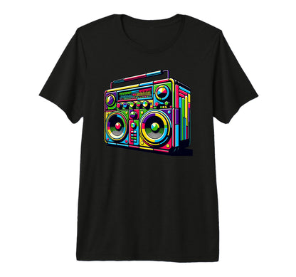 Boombox Old School 80S Music Hip Hop T-Shirt - Custom Art Print Men Women - T-Shirt, Sweatshirt, Hoodie