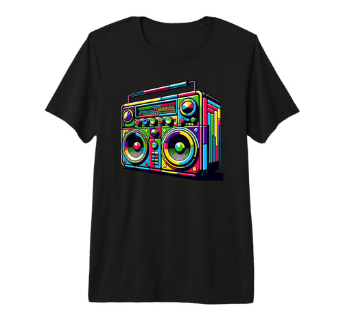 Boombox Old School 80S Music Hip Hop T-Shirt - Custom Art Print Men Women - T-Shirt, Sweatshirt, Hoodie