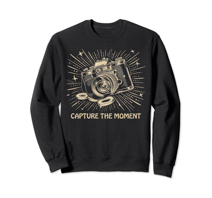 Capture Moment Camera Photography Art Sweatshirt - Novelty Apparel Unisex - T-Shirt, Sweatshirt, Hoodie
