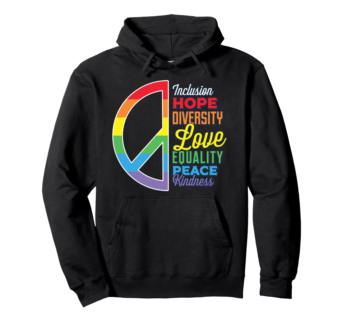 Diversity Equality Love Peace Human Hoodie - Unique Graphic Men Women - T-Shirt, Sweatshirt, Hoodie