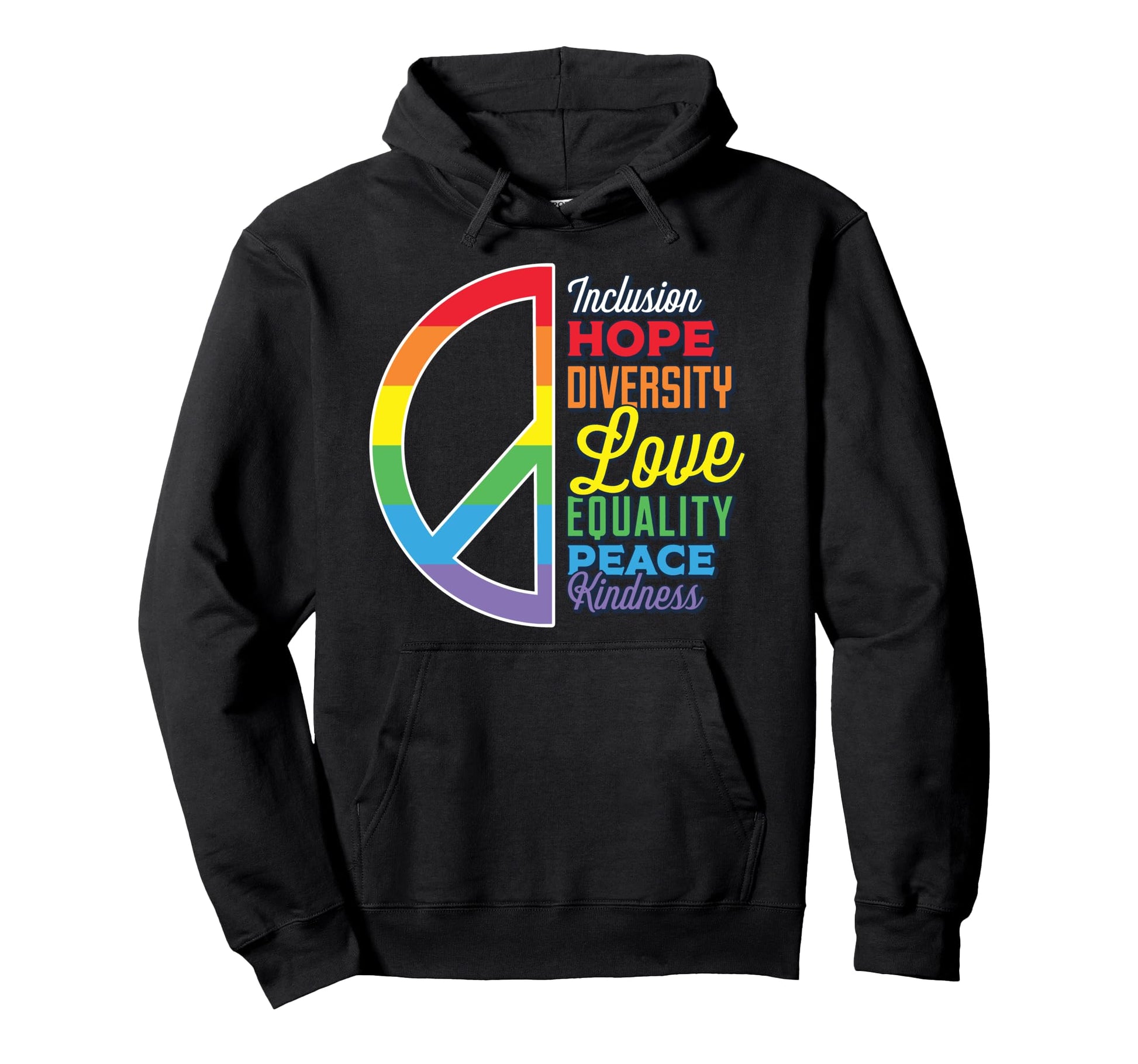 Diversity Equality Love Peace Human Hoodie - Unique Graphic Men Women - T-Shirt, Sweatshirt, Hoodie