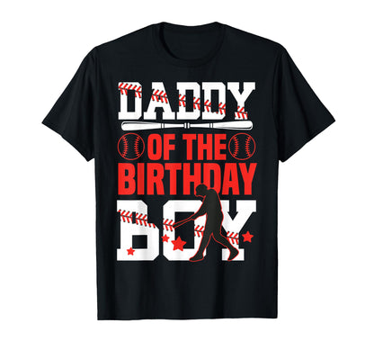 Daddy Birthday Baseball Bat Ball Family T-Shirt - Trendy Graphic Unisex - T-Shirt, Sweatshirt, Hoodie