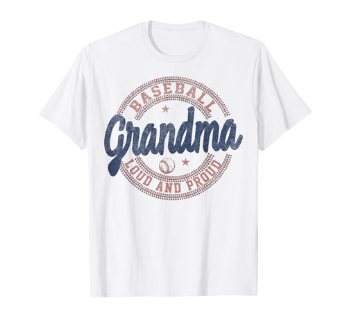 Baseball Grandma Loud And Proud T-Shirt - Aesthetic Graphic for Adults - T-Shirt, Sweatshirt, Hoodie