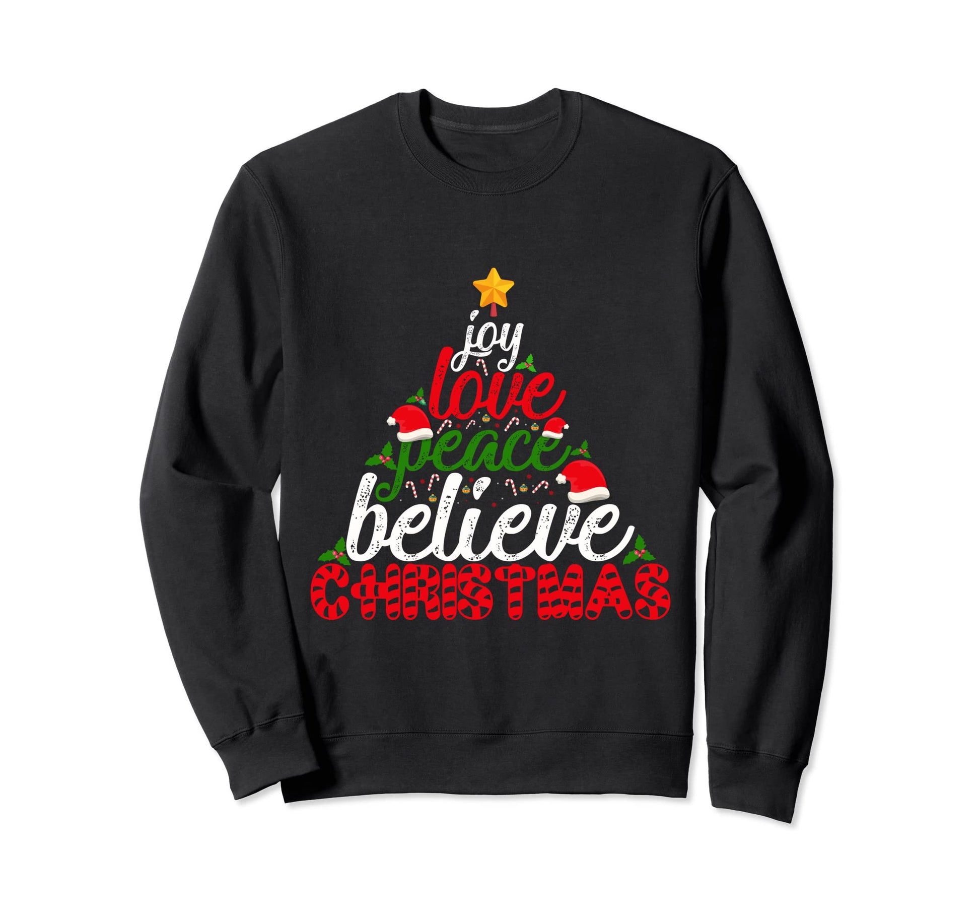 Joy Love Peace Believe Sweatshirt - Aesthetic Graphic Men Women - T-Shirt, Sweatshirt, Hoodie