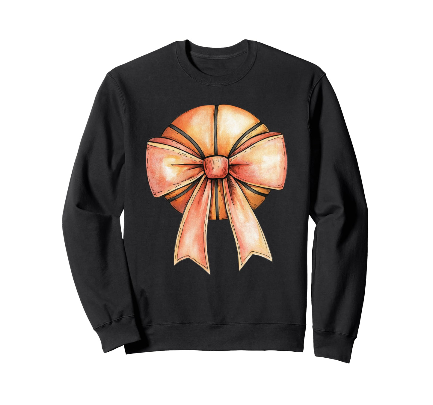 Basketball Player Coquette Bow Game Sweatshirt - Unique Graphic Men Women - T-Shirt, Sweatshirt, Hoodie