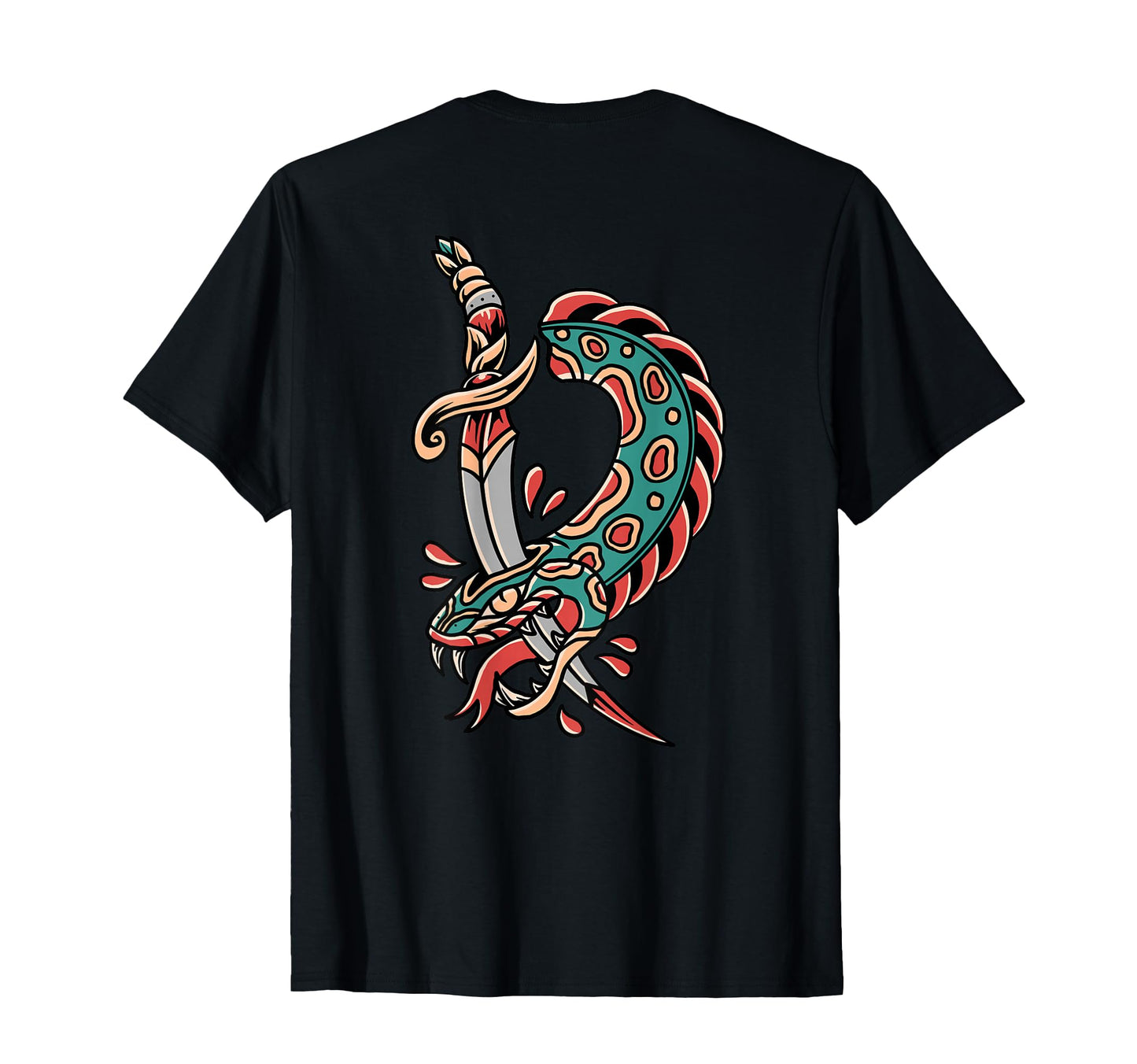 Dead Snake Backprint Sad T-Shirt - Casual Everyday Wear for Adults - T-Shirt, Sweatshirt, Hoodie