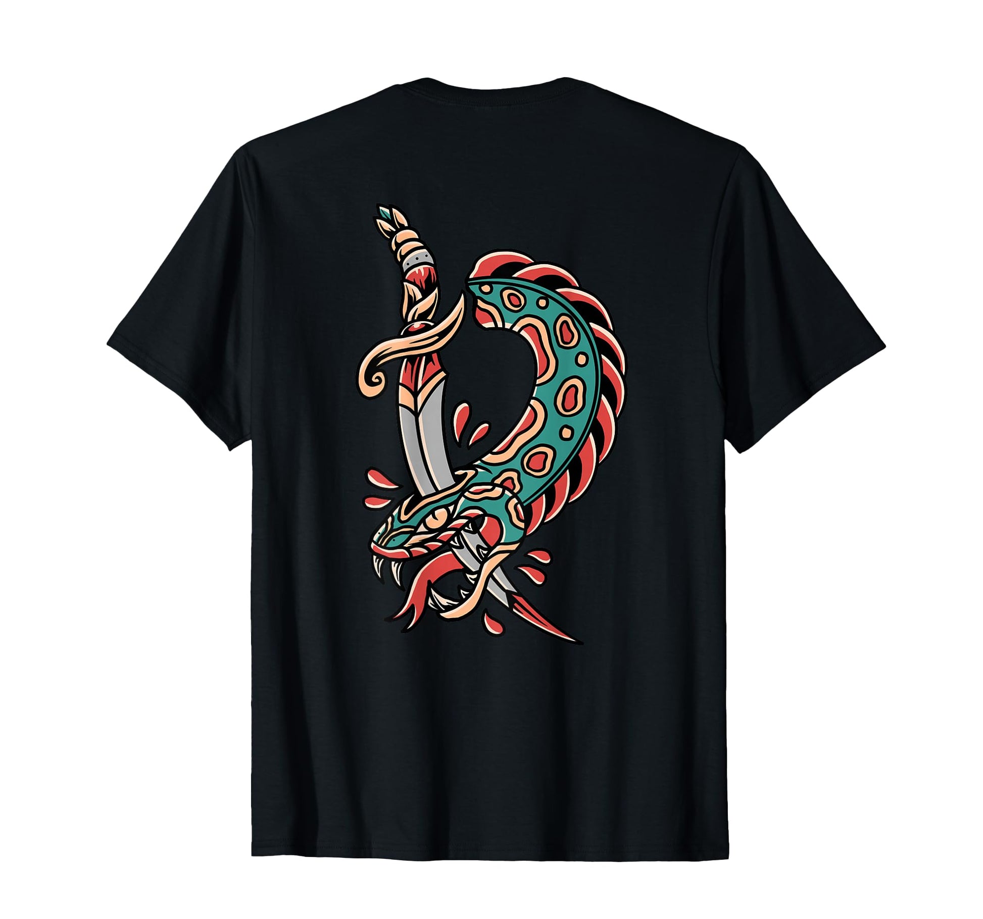 Dead Snake Backprint Sad T-Shirt - Casual Everyday Wear for Adults - T-Shirt, Sweatshirt, Hoodie