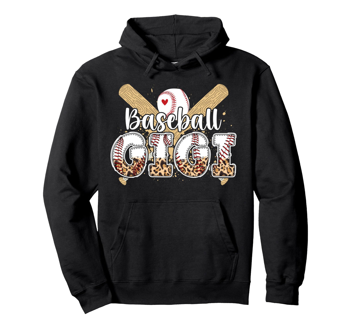 Baseball Gigi Leopard Gigi Baseball Hoodie - Casual Everyday Wear Unisex - T-Shirt, Sweatshirt, Hoodie