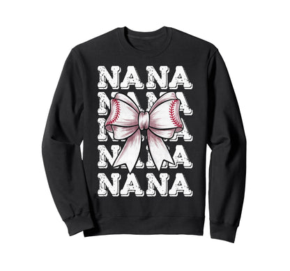 Coquette Baseball Nana Matching Sweatshirt - Fun Novelty Design Unisex - T-Shirt, Sweatshirt, Hoodie