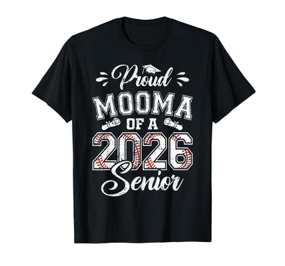 Proud Mooma 2026 Senior Baseball T-Shirt - Fun Novelty Design Men Women - T-Shirt, Sweatshirt, Hoodie