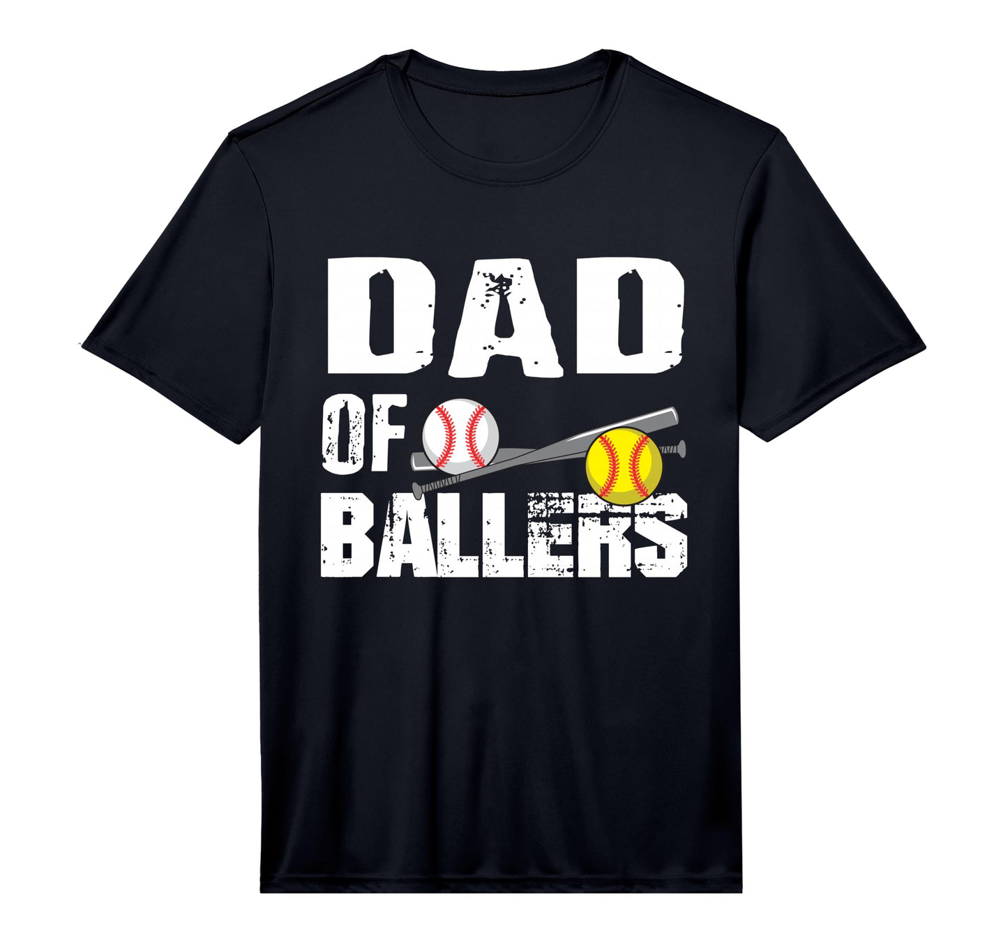 Dad Ballers Funny Baseball Softball Game T-Shirt - Graphic Print Men Women - T-Shirt, Sweatshirt, Hoodie