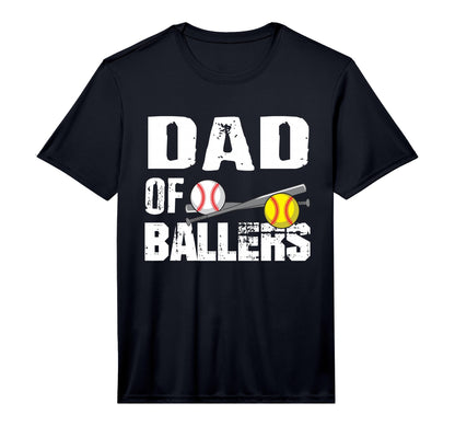 Dad Ballers Funny Baseball Softball Game T-Shirt - Graphic Print Men Women - T-Shirt, Sweatshirt, Hoodie