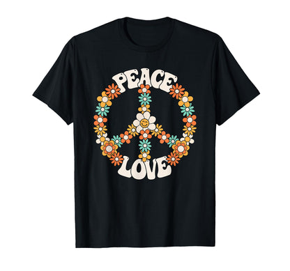 Peace Sign Love 60S 70S Costume T-Shirt - Fun Novelty Design Men Women - T-Shirt, Sweatshirt, Hoodie