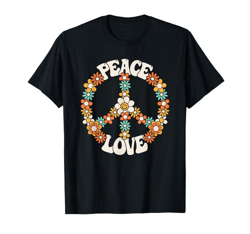 Peace Sign Love 60S 70S Costume T-Shirt - Fun Novelty Design Men Women - T-Shirt, Sweatshirt, Hoodie