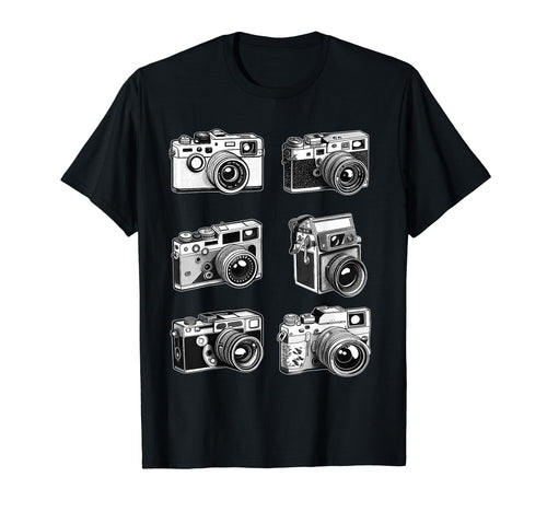 Photography Cameras Old School Film T-Shirt - Novelty Apparel for Adults - T-Shirt, Sweatshirt, Hoodie